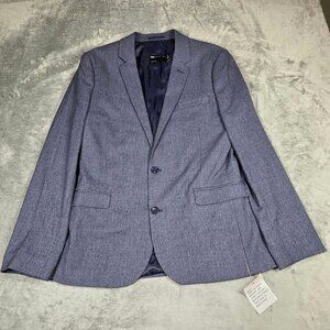 ASOS Sport Coat Mens 42R Navy Blue Slim Fit Stretch Preppy Blazer Jacket NWOT
